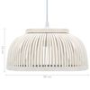 vidaXL Hanglamp halfrond 40 W E27 30x12 cm bamboe