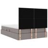 vidaXL Opslag bed met matras met matras Taupe 140 x 190 cm Polyester