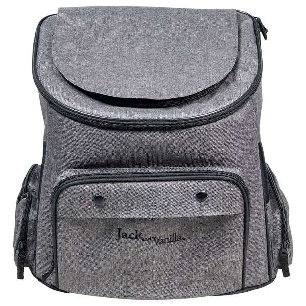 Jack and Vanilla Huisdierenrugzak Travel 40x25x36 cm grijs/zwart