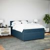 vidaXL Boxspring met matras fluweel blauw 140x190 cm
