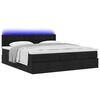 vidaXL Ottoman bed met matras en LED's 160x200cm stof zwart