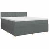 vidaXL Boxspringbed met matras Donkergrijs 140 x 190 cm Stof
