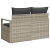 vidaXL Tuinbank met kussen 120 x 62 x 69 cm poly rattan