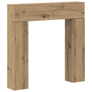 vidaXL Haardomlijsting Artisanaal eiken 102 x 18 x 100,5 cm