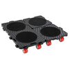 vidaXL Meubelrollers 4 st met lifter 13,5x13,5x4,2 cm 300 kg zwart