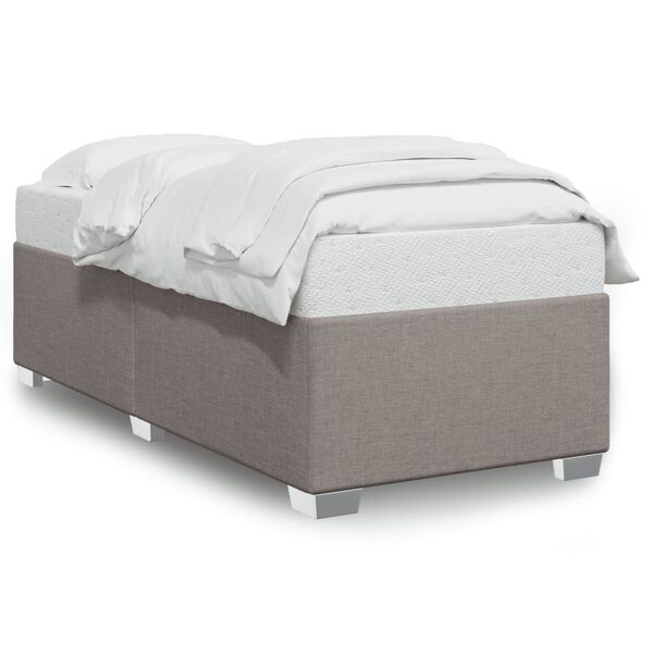 vidaXL Bedframe zonder matras 90x190 cm stof taupe