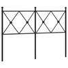 vidaXL Vervangend hoofdbord 120 cm metaal zwart
