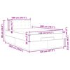 vidaXL Bed met matras 120x200 cm stof zwart