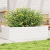 vidaXL Plantenbak 90x40x23 cm massief grenenhout wit