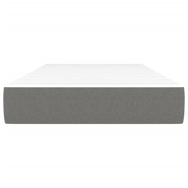 vidaXL Pocketveringmatras 90x200x20 cm stof donkergrijs