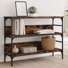 vidaXL Wandtafel 100x32x75 cm bewerkt hout gerookt eikenkleurig