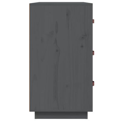 vidaXL Dressoir 80x40x75 cm massief grenenhout grijs