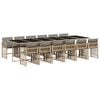 vidaXL 13-delige Tuinset met kussens poly rattan gemengd beige