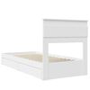 vidaXL Opslag bed met hoofdeinde met lade Wit 75 x 190 cm Bewerkt hout