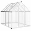 vidaXL Tuinkas met basisframe 224x169x195 cm aluminium zilverkleurig