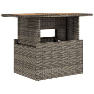 vidaXL Tuintafel 100x55x73 cm poly rattan en acaciahout grijs