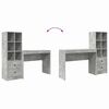 vidaXL Bureau met lade 2 pcs Beton Grijs