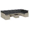 vidaXL Tuin Sofa Set Lichtgrijs 55 x 55 x 37 cm poly rattan