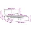 vidaXL Bedframe Bruin en taupe 200 x 200 cm Massief grenenhout