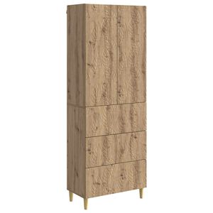 vidaXL Kastenset 2 st 66 x 34,5 x 90 cm Bewerkt hout Artisanaal eiken