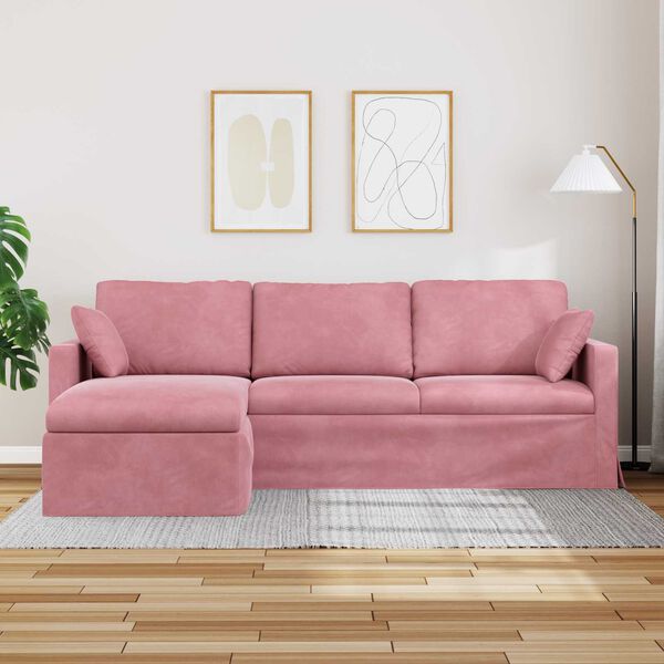 vidaXL Bank Roze Totale afmetingen: 228 x 134 x 80 cm (B x D x H)