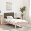 vidaXL Bedframe met Gevoerd Hoofdgedeelte Taupe 75 x 190 cm