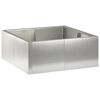 vidaXL Retentiewall 4 st 100 x 100 x 50 cm Roestvrij staal zilver