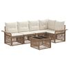vidaXL Tuinbankenset 6 st Beige poly rattan