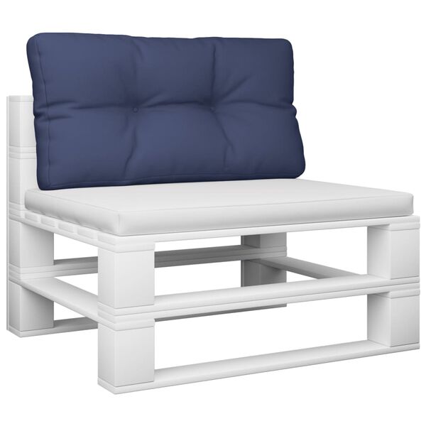 vidaXL Palletkussen 80x40x12 cm stof marineblauw