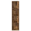 vidaXL Hoekkast 33x33x132 cm bewerkt hout oud houtkleurig
