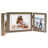 vidaXL Fotolijst drieluik 22x15 cm+2x(10x15 cm) lichtbruin