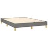 vidaXL Boxspring met matras en LED stof donkergrijs 140x200 cm