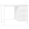vidaXL Bureau industrieel met lades 105x52x75 cm staal wit