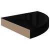 vidaXL Hoekschappen zwevend 2 st 25x25x3,8 cm MDF hoogglans zwart
