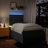 vidaXL Boxspring met matras stof blauw 120x190 cm