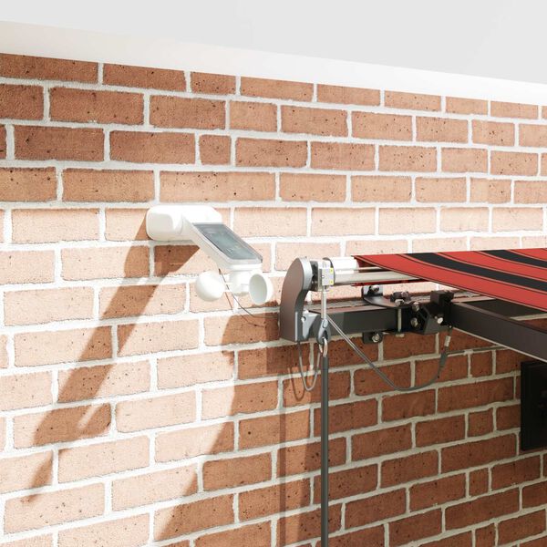 vidaXL Luifel automatisch met LED windsensor 450x350 cm oranje bruin