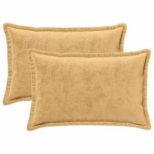 vidaXL Kussensloop 2 pcs HOUTEN Taupe 50 x 80 cm Flanel