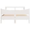 vidaXL Bedframe met hoofdbord massief grenenhout wit 120x200 cm