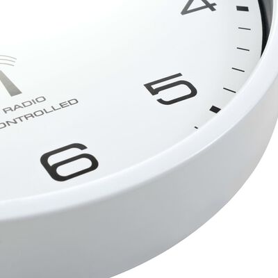 Afkeer Aankoop Ingrijpen vidaXL Wandklok met quartz uurwerk radiogestuurd 31 cm wit kopen? |  vidaXL.nl