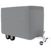 vidaXL Paardentrailerhoes 396x178x250 cm vliesvlies grijs