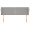 vidaXL Hoofdbord met randen 147x23x78/88 cm stof lichtgrijs