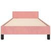 vidaXL Bedframe met hoofdeinde zonder matras 90x200 cm fluweel roze