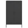 vidaXL Hoge kast 68x39x113 cm staal zwart