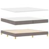 vidaXL Boxspringbed met matras Taupe 200 x 200 cm Polyester