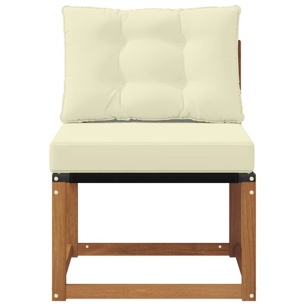 vidaXL Buitenzitmiddelsofa Massief acaciahout en Textilene Stof