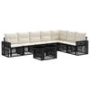 vidaXL Tuinbankenset 8 st Zwart en Cream Wit poly rattan