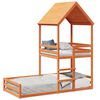 vidaXL Kinderbed met huisje massief grenenhout wasbruin 90x190 cm
