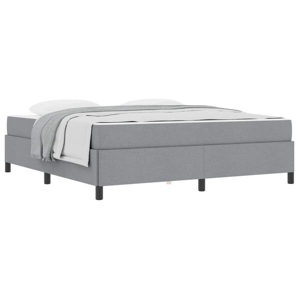 vidaXL Boxspringbed Lichtgrijs 180 x 200 cm Stof