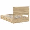 vidaXL Opslag bed met lade Sonoma Eiken 120 x 190 cm Bewerkt hout