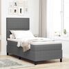 vidaXL Boxspringbed Lichtgrijs en wit. 90 x 190 cm Katoen Stof